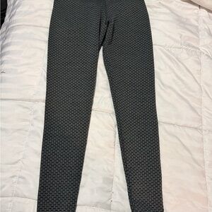 Black Textured Leggings